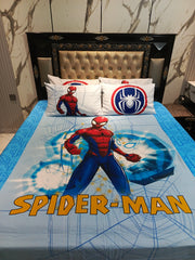 Spider-Man Neon Cotton Double Bedsheet