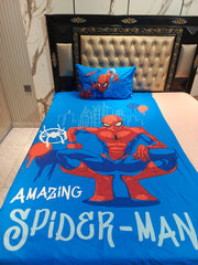 Amazing Spiderman Cotton Bedsheet