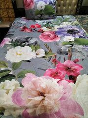 Flowers Grey Purple ET-D117