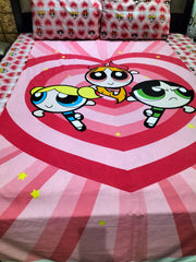 Power puff Girls Cotton Bedsheet