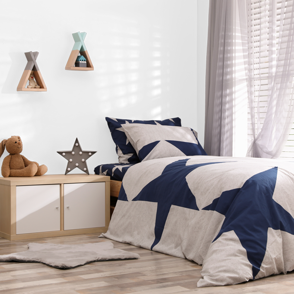 Star Blue single Bedsheet