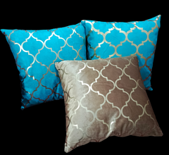 Pack Of 3 Golden Foil Cushions Covers size 16×16
