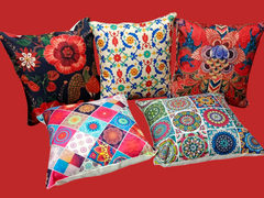 Pack of 5 Khaddi Digital Printed Cushions Covers Size 16×16