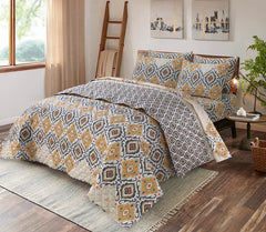 Golden Skin Geometric 6pc Comforter set
