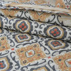 Golden Skin Geometric 6pc Comforter set