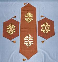 Elaftex 3 Pc Motive Runner Set Brown