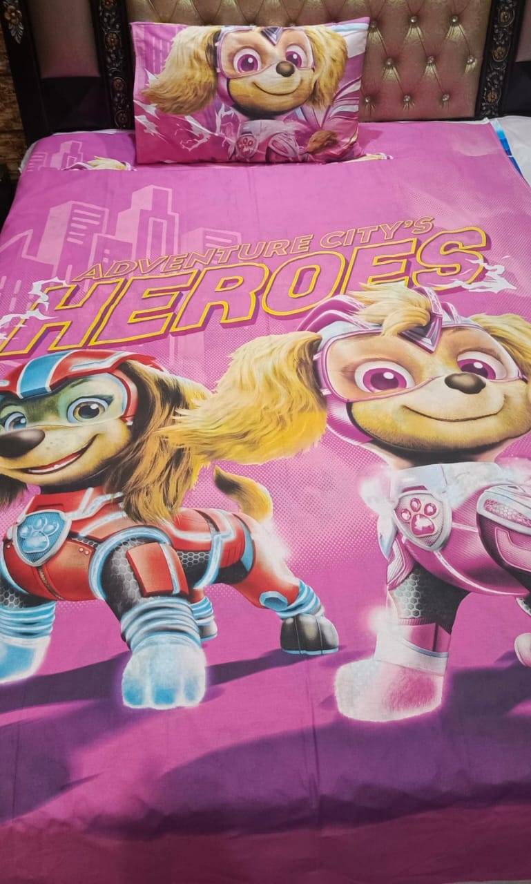 Paw Patrol Super Pups Kids  Bed Sheet Ds # 034