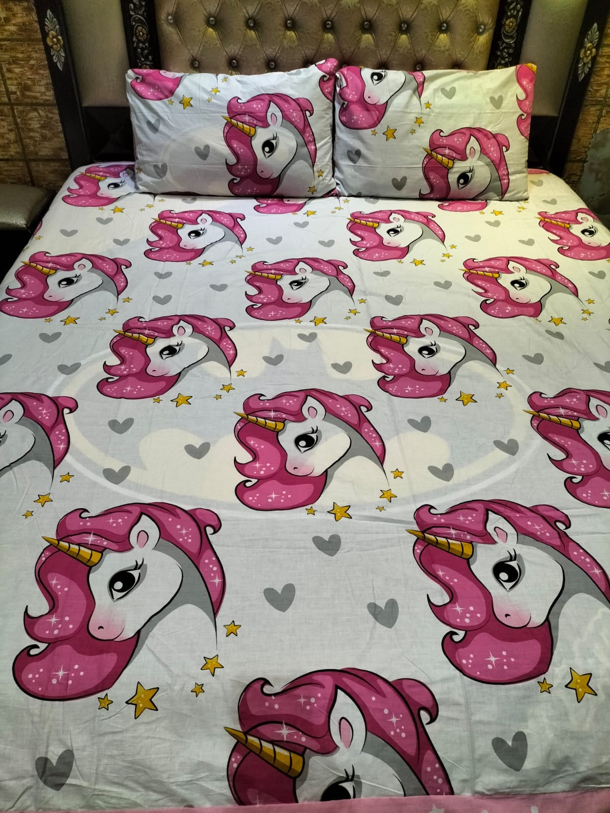 HOUKIG Unicorn Double Bed Sheet DS # 161