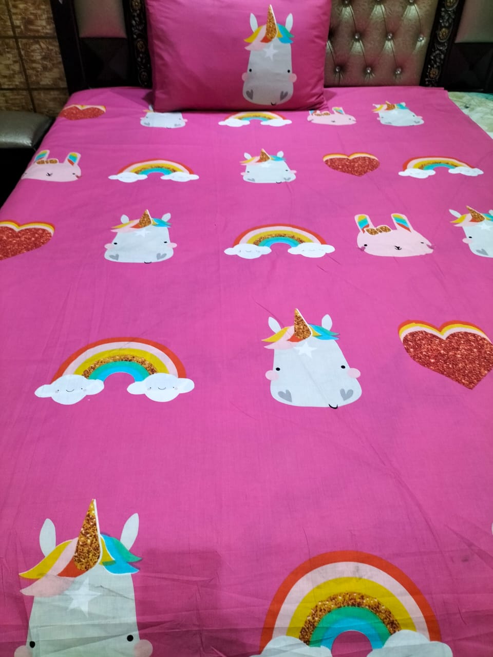 unicorn Kids Cotton Bed Sheet Ds # 063