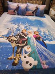 Frozen Elsa Double Bed Sheet DS # 153