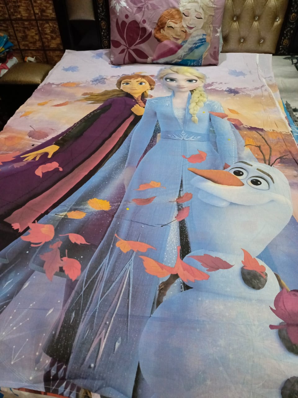 Frozen Kids cotton Bed Sheet Ds # 036