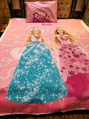Barbie kids cotton  Bed Sheet Ds # 058