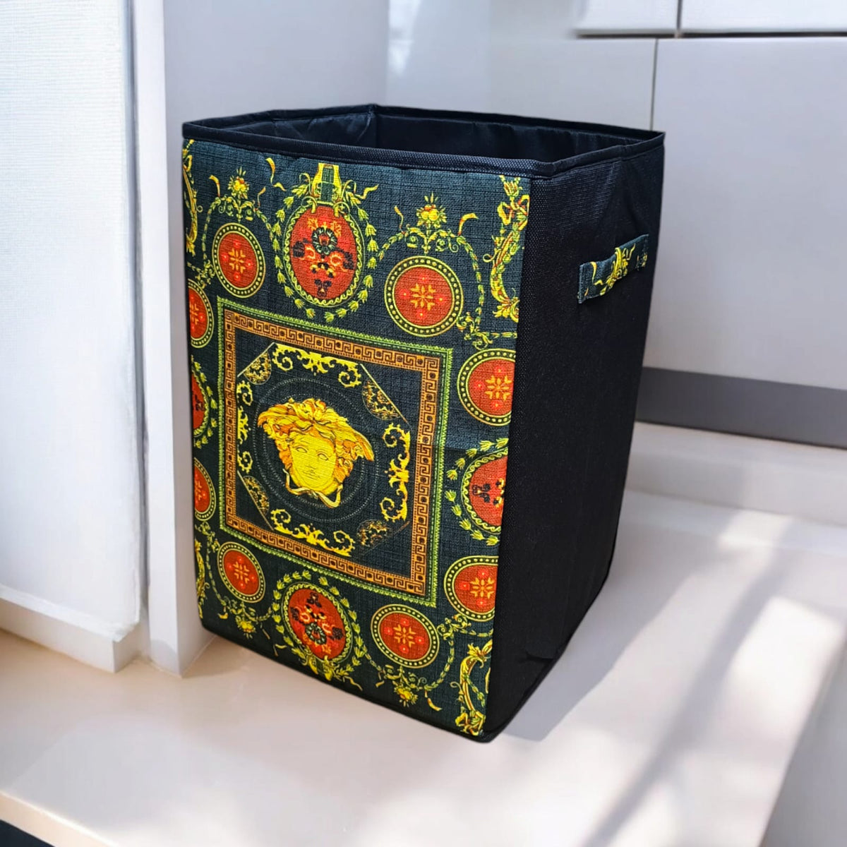 Foldable Jute Laundry Basket DS # 02