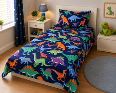 Dragons World Cotton Single Bedsheet