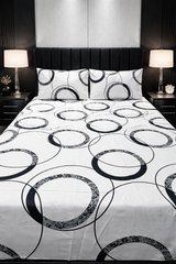 "Eclipse Noir" Cotton Bedsheets