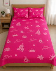 Elaftex Princess Palace Pink Cotton Single Bedsheets