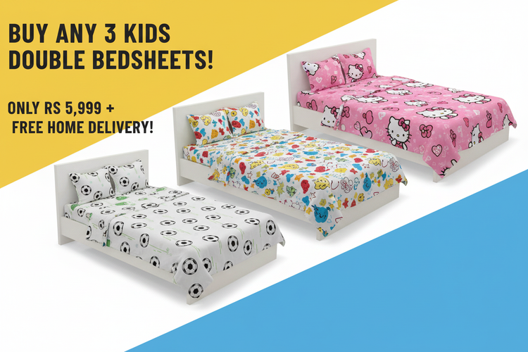 Kids Double Bedsheets Banner