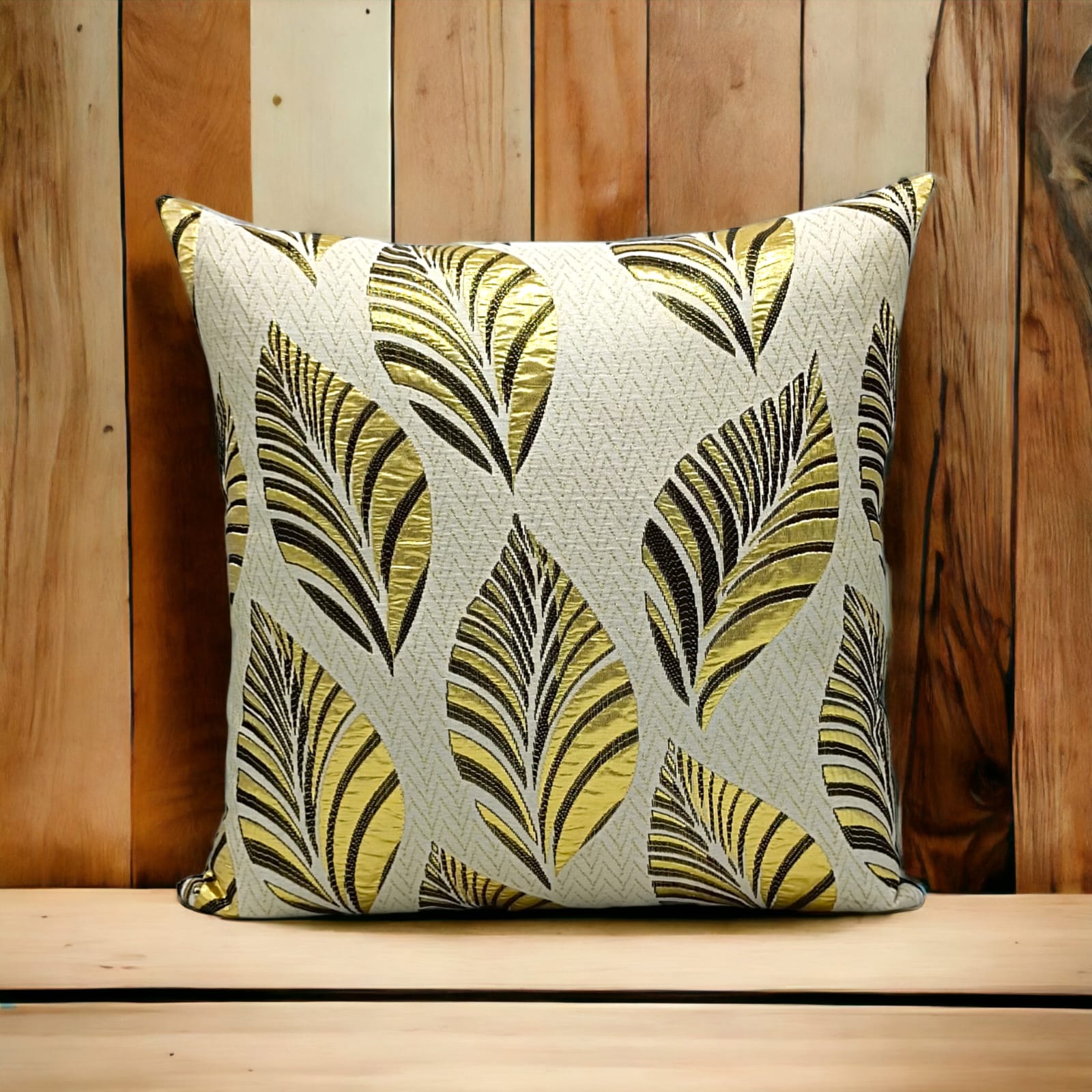 Pack Of Four Jacard Leaf Cushions Covers Ds # 256