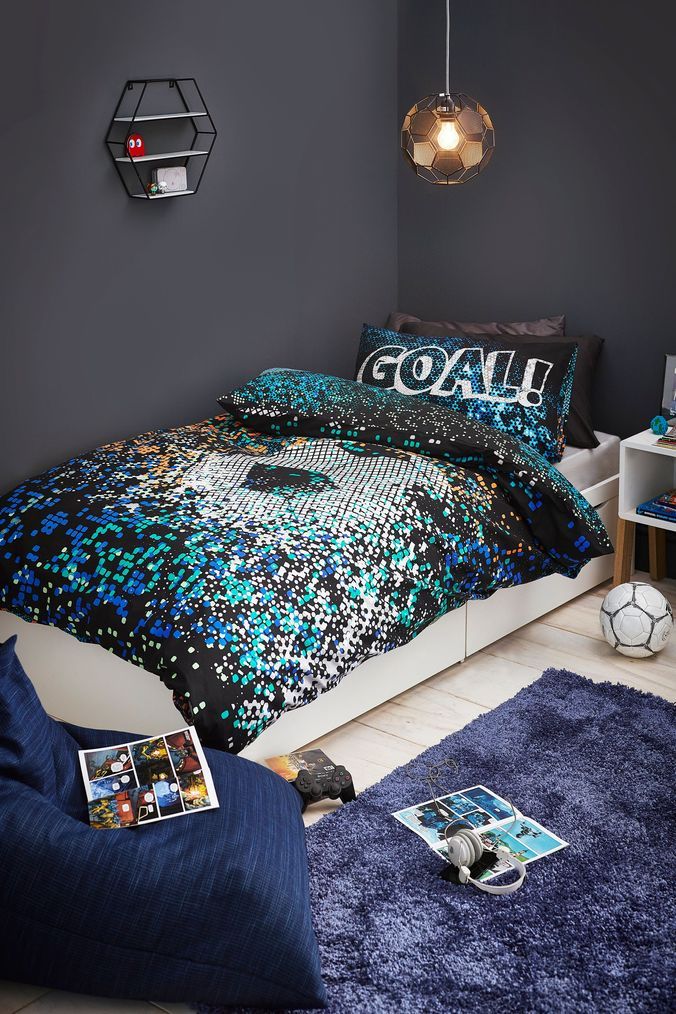 Black Pixel Football Kids Bed Sheet ds # 106 (Copy)