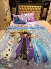 Frozen Family 4Pc Cotton Summer Comforter Set