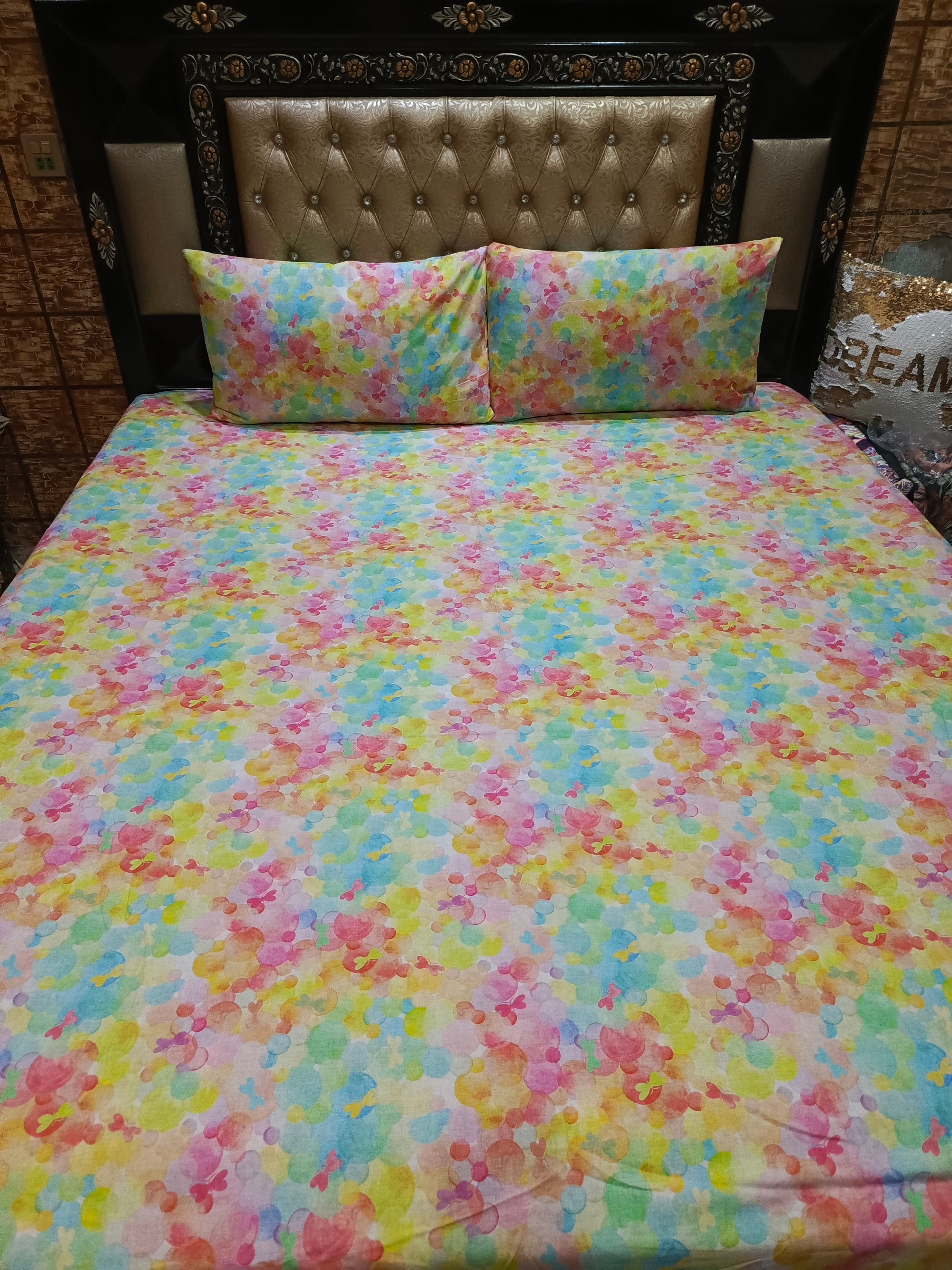 Beautiful Multi Colors King Size Bedsheets ET-D05
