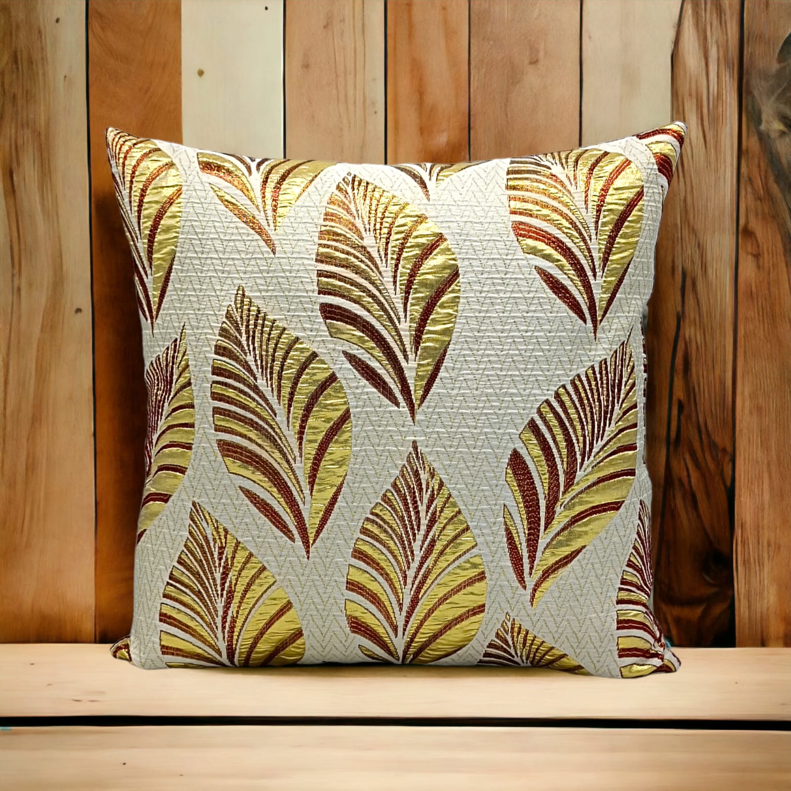 Pack Of Four Jacard Leaf Cushions Covers Ds # 256