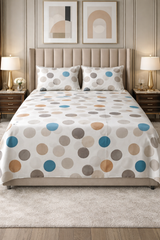 Urban Polka Cotton Sateen Double Bedsheets