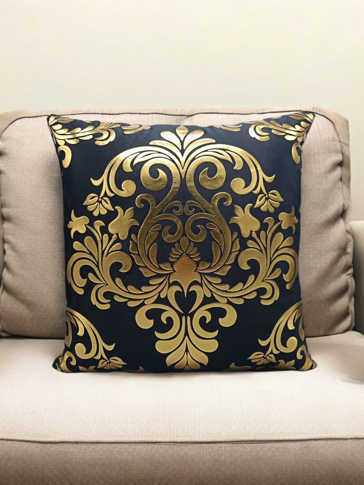 Italian Valver 3D Embossed Black Cushions Covers