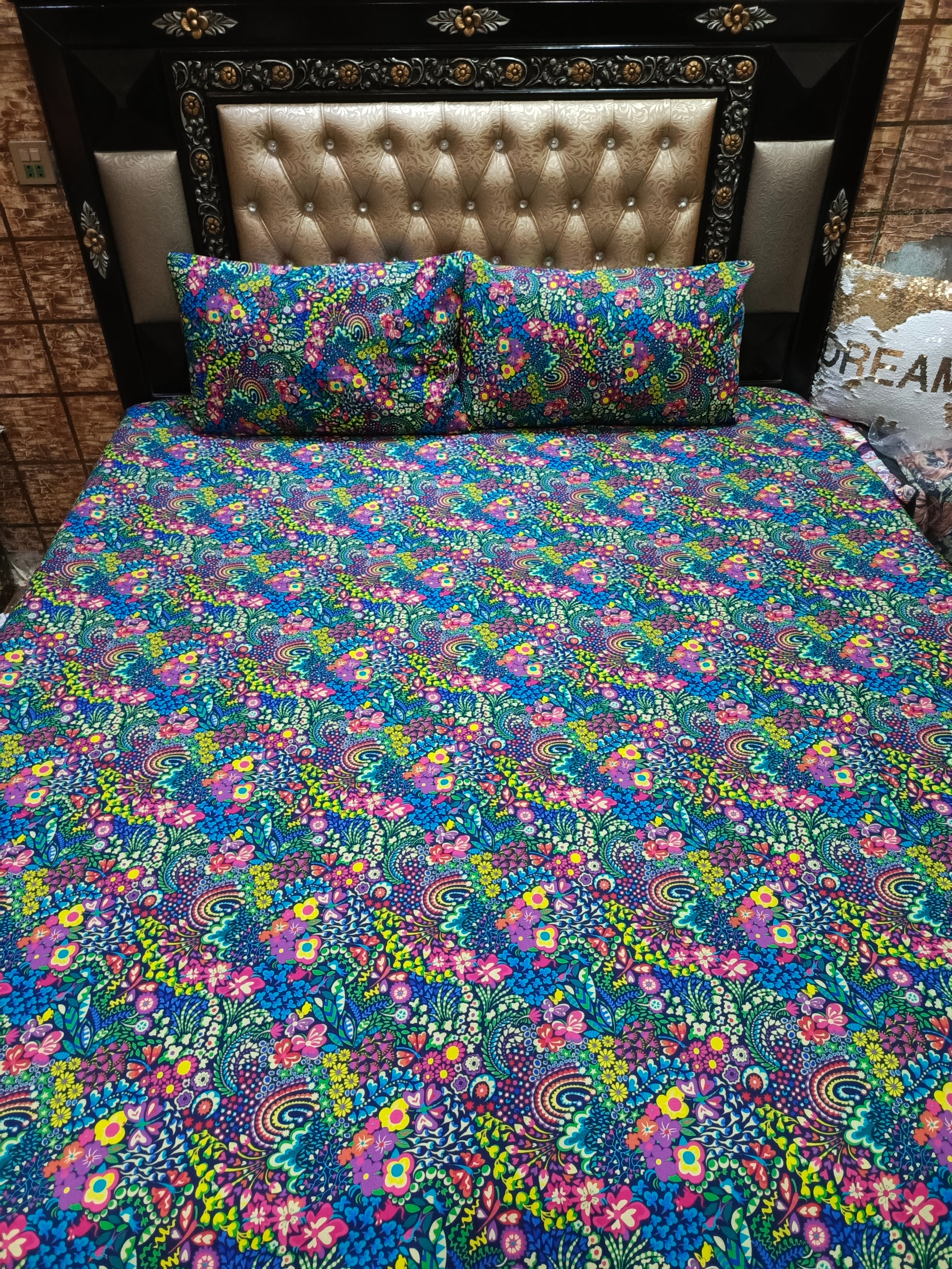 Floral king Size Bedsheets ET-D09