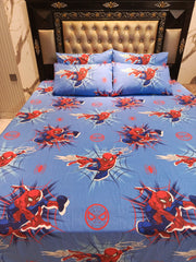 Spiderman All over Cotton Double Bedsheets