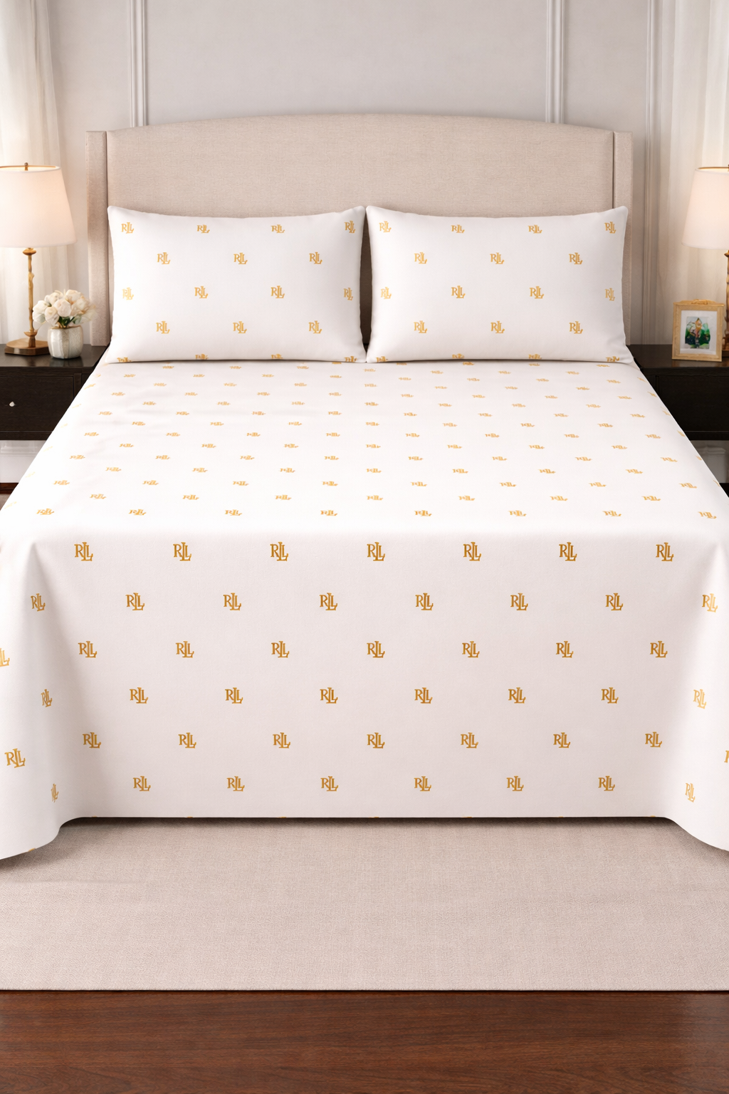 RLL GOLDEN HIGH THREAD COUNT COTTON BEDSHEETS