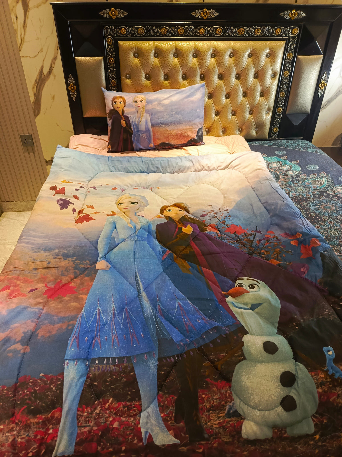 Frozen 3Pc Winter Comforter set, Single Bedsheet, Pillow Cover, Winter Comforter