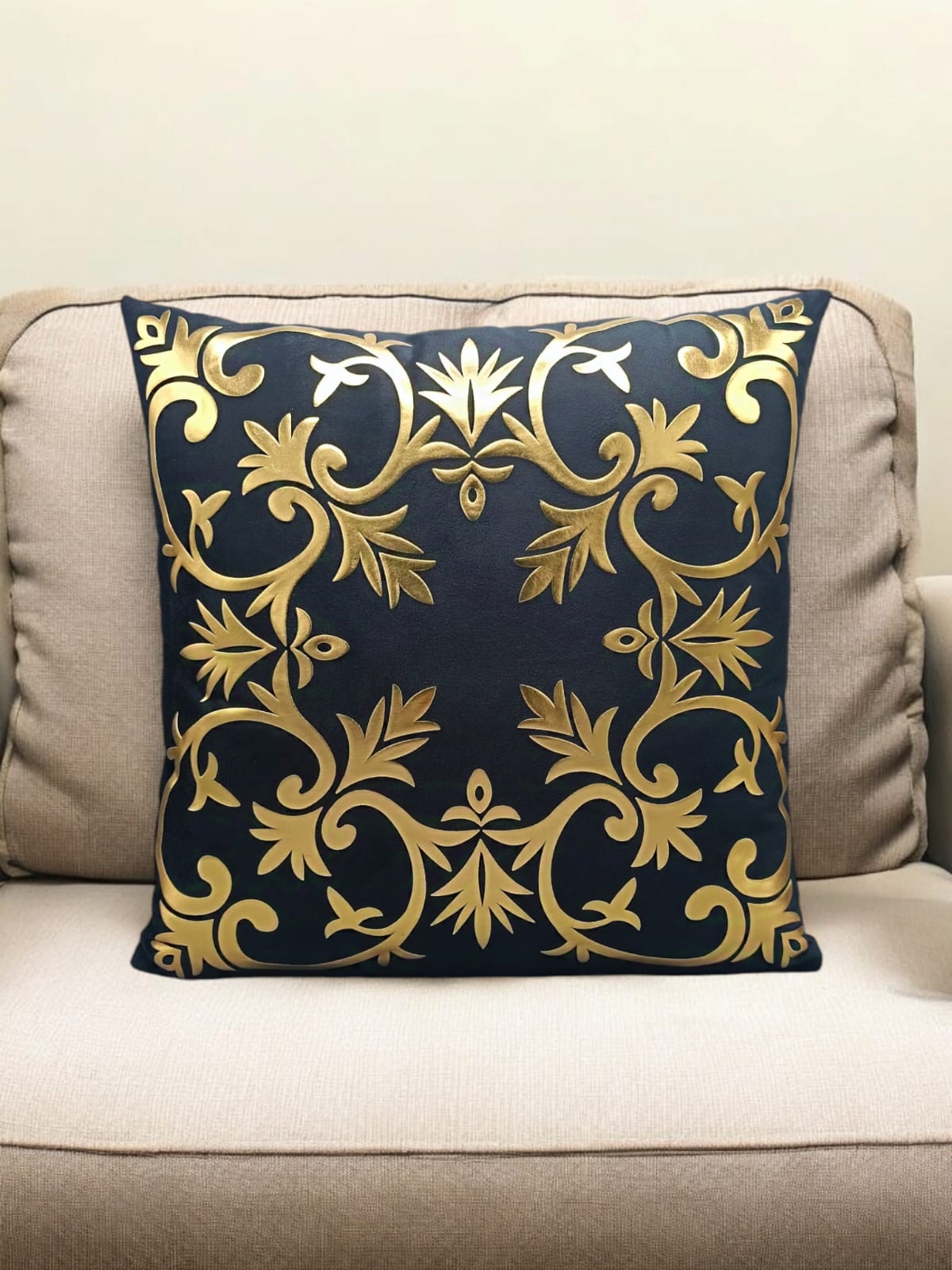 Italian Valver 3D Embossed Black Cushions Covers