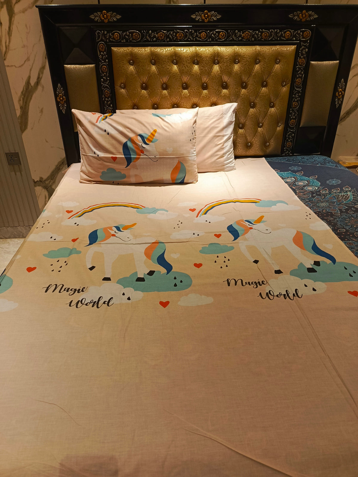 Unicorn Magic World Cotton Bedsheets, comforter, Duvet Covers