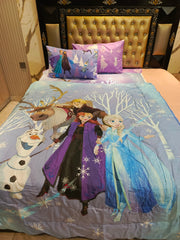 Frozen Family 4Pc Cotton Summer Comforter Set