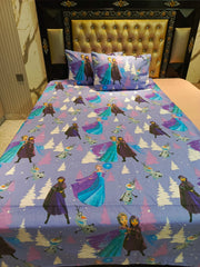 Frozen All Over Cotton Single Bedsheets