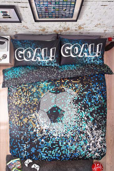 Black Pixel Football Kids Bed Sheet ds # 106 (Copy)