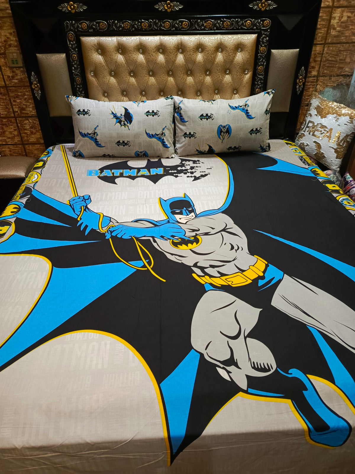 Bat Man Double Bedsheet