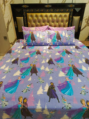 Frozen All over Cotton Double Bedsheets