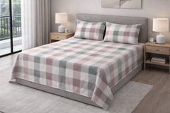 Heritage Check Cotton Double (king) Bedsheets