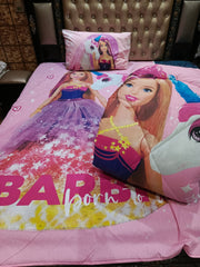 Barbie with unicorn winter comforter set Ds#110