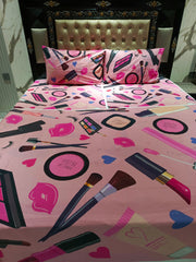 Girls Favorite Makeup Cotton Bedsheets