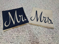 Pack of 2 Mr & Mrs Cushions Covers