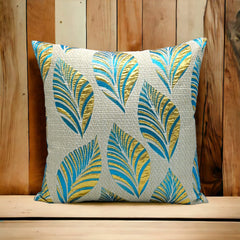Pack Of Four Jacard Leaf Cushions Covers Ds # 256