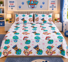 🌍 Paw Patrol Earth Explorer Cotton Bedsheets