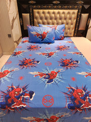 Spiderman All Over Cotton Single Bedsheets