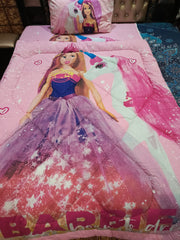Barbie with unicorn winter comforter set Ds#110