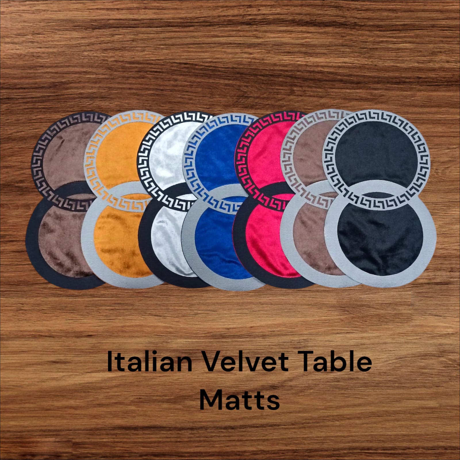 Versacci Circle Centre Table Runner with 2 Matts