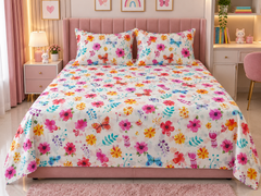 🌸 Butterfly Blossom Cotton Bedsheet
