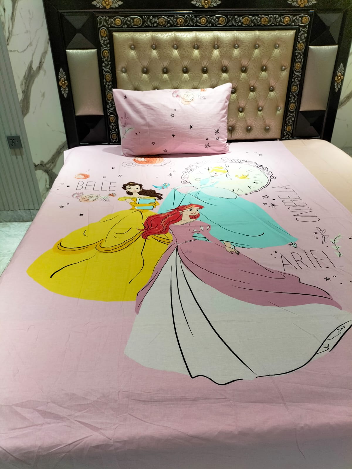 Cinderella Bella Ariel Cotton single Bedsheets
